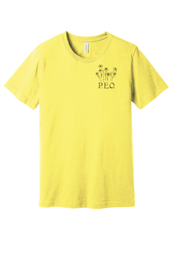 PEO Pedaling Ever Onward Community Collaborative Front & Back Print Tee