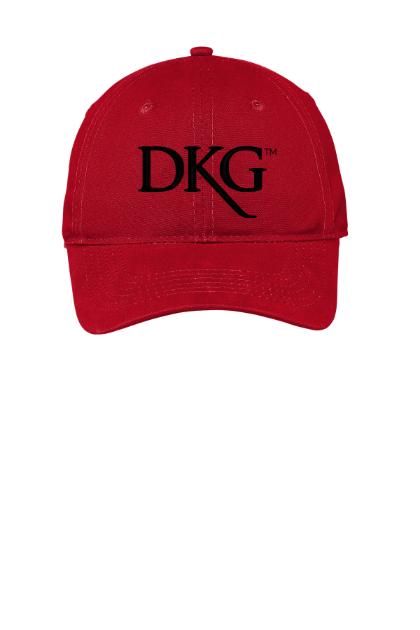 Canvas Cap with embroidery - red