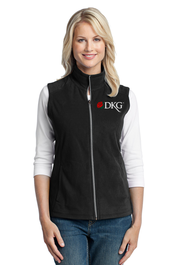 Ladies Microfleece Vest with embroidery