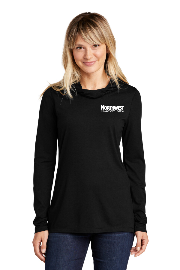 Sport-Tek Ladies PosiCharge Tri-Blend Wicking Long Sleeve Hoodie