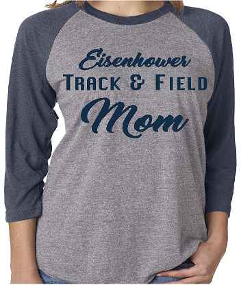 B002 6051 GLITTER MOM Next Level Unisex Triblend 3/4-Sleeve Raglan