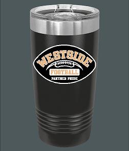 Z01 LTM7216 - Polar Camel 20 oz. Black Ringneck Vacuum Insulated Tumbler w/Lid & Silver Ring
