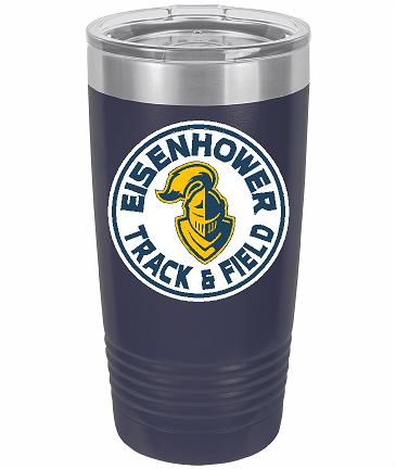 S03 LTM7211 - Polar Camel 20 oz. Navy Blue Ringneck Vacuum Insulated Tumbler w/Clear Lid