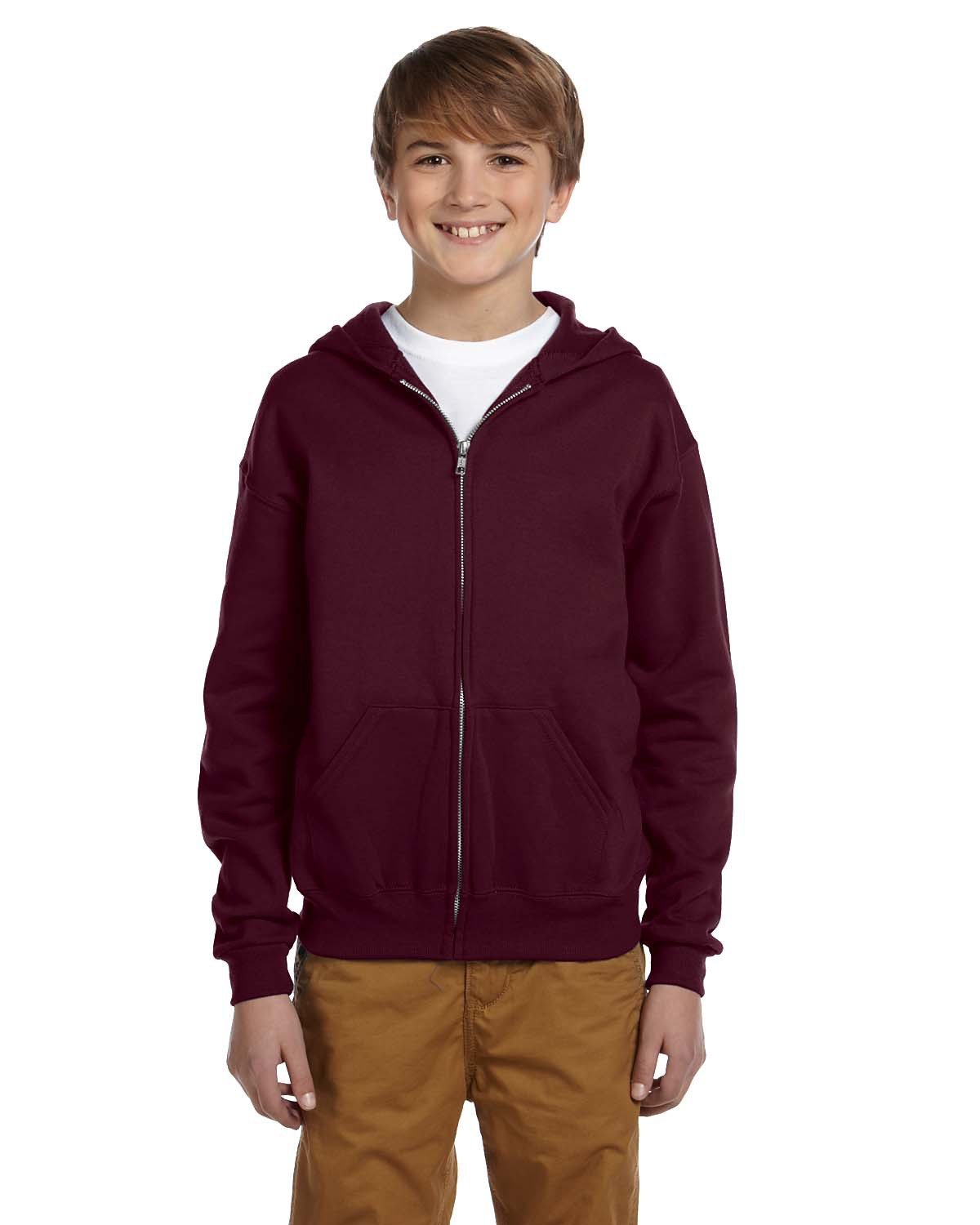 A009 993B Youth NuBlend Fleece Full-Zip Hooded Sweatshirt