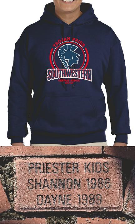 A002 Engraved Brick and Hoodie Comb