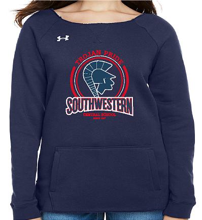 B014 1305784 Under Armour Ladies' Hustle Fleece Crewneck