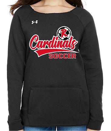 A014 1305784 Under Armour Ladies' Hustle Fleece Crewneck