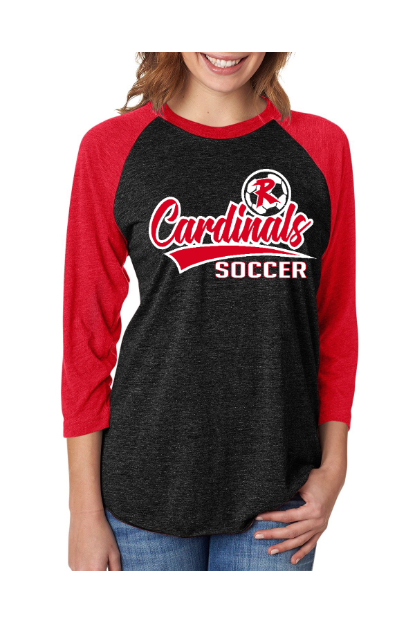 A003A 6051 Unisex Triblend Three-Quarter Sleeve Raglan