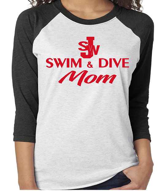 D001 6051 Unisex Softstyle Triblend 3/4-Sleeve Raglan Glitter