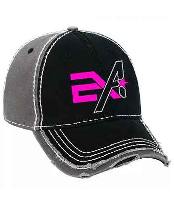 H002 149-1091 Embroidered Garment Washed Cotton Twill w/ Heavy Contrast Stitching Distressed Trim Edge