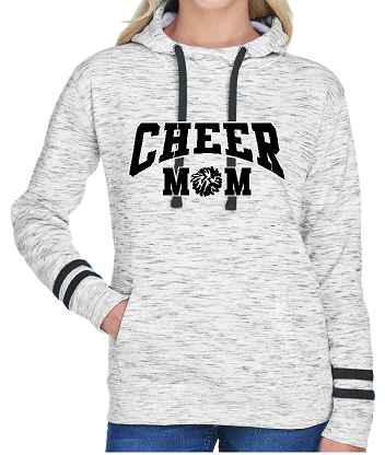 D009 JA8674 J America Ladies' Melange Scuba Neck Sweatshirt