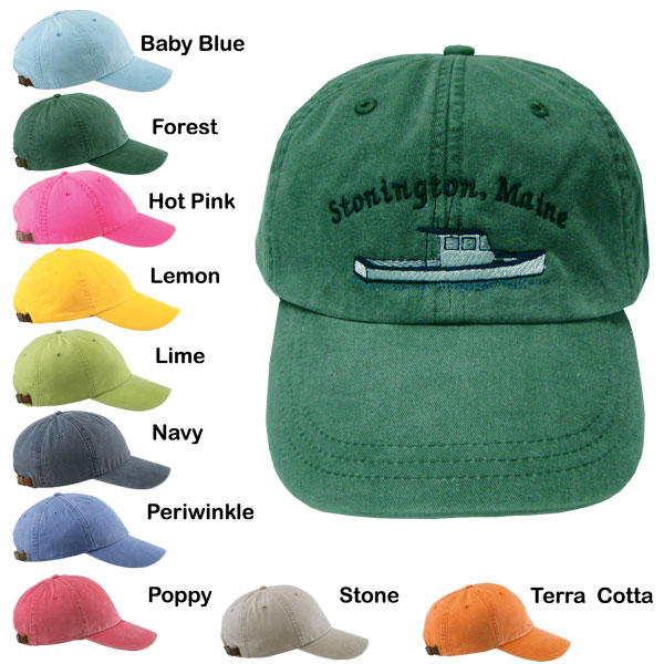 Baseball Cap with Lobster Boat