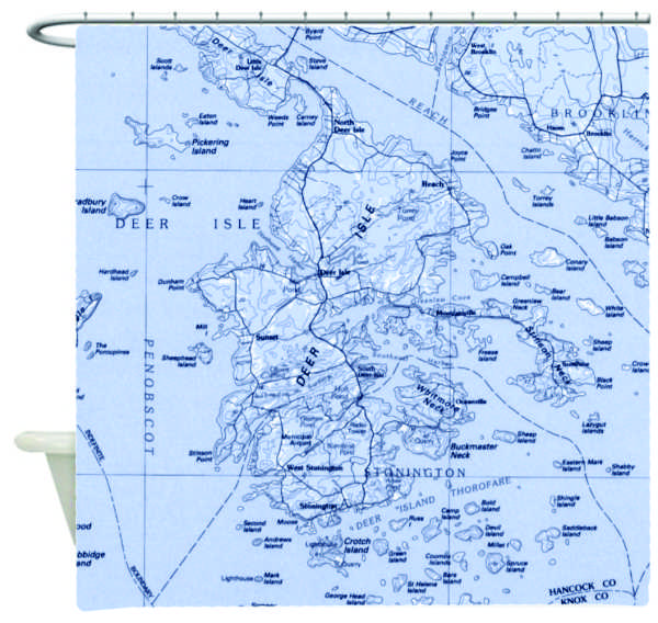 Chart Shower Curtain-Monochromatic
