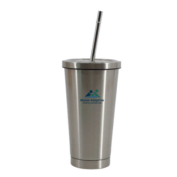 Stainless Tumbler with Straw