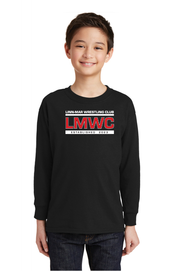 Gildan 5400B Youth Heavy Cotton 100% Cotton Long Sleeve T-Shirt.