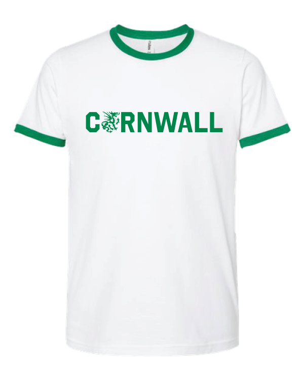 CORNWALL White Ringer T-Shirt