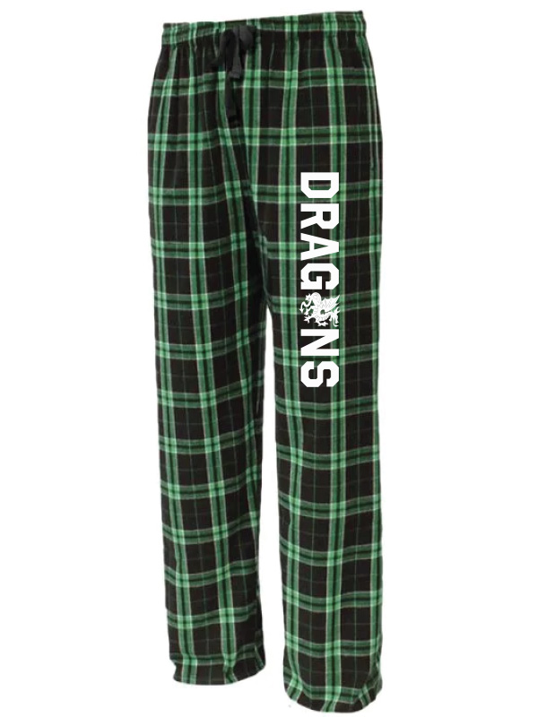 DRAGONS Plaid Flannel PJ Pants