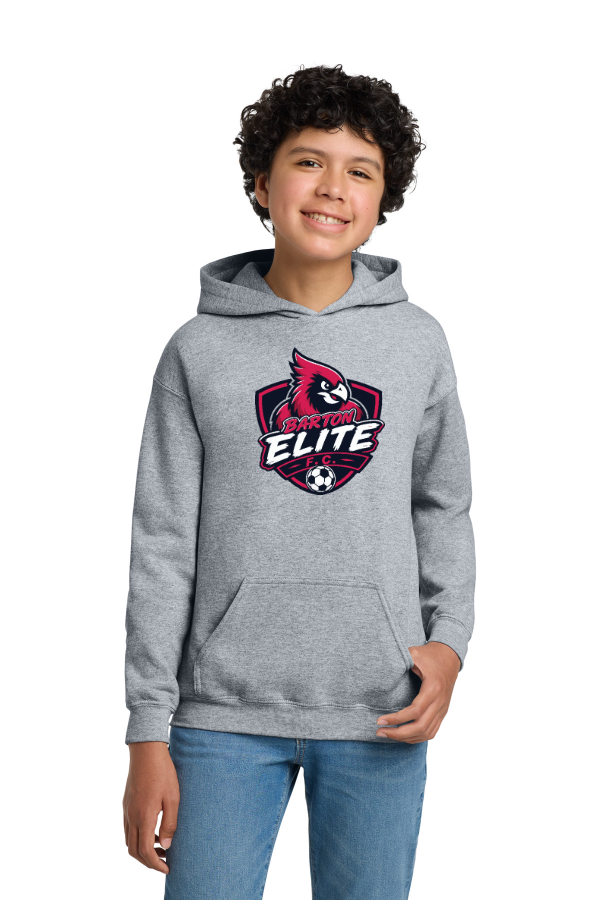 18500B YOUTH Gildan Heavy Blend Hooded Sweatshirt (Elite logo front, option to add name to back)