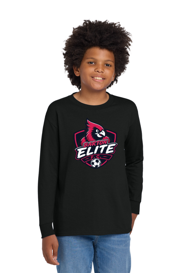 5400B YOUTH Gildan Heavy Cotton 100% Cotton Long Sleeve T-Shirt (Elite logo front, option to add name to back)