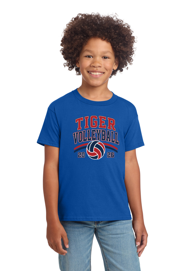Youth Softstyle T-Shirt 64000B - Royal Blue Tiger Vball