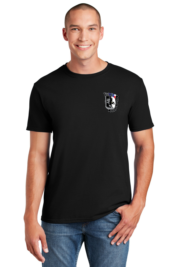 64000 Gildan Softstyle T-Shirt. Shadow Riders Men's T-shirt (multiple options for front/back) Black, Green, Grey