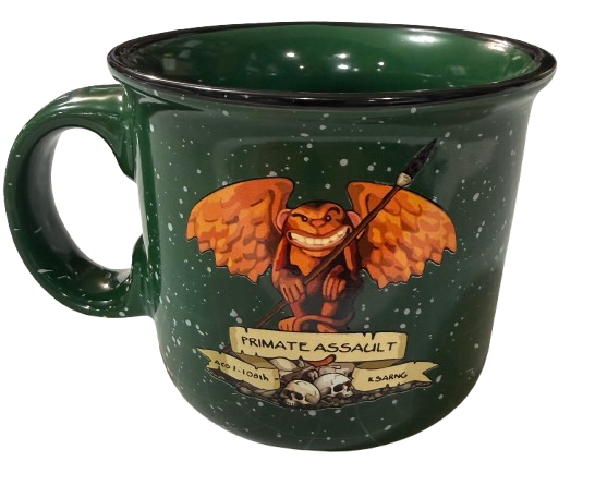A Co. 1-108  Green Ceramic Campfire Coffee Mugs - 14 oz