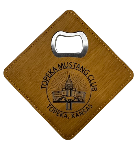 Bamboo Coaster 4"x 4" w/Bottle Opener