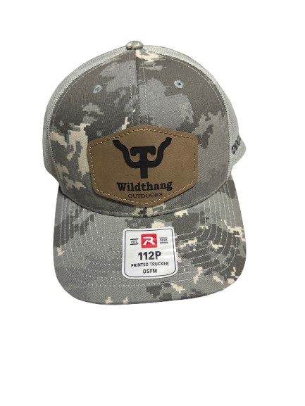 112P Richardson Trucker  Hat - Lasered Patch Wildthang logo and side embroidery