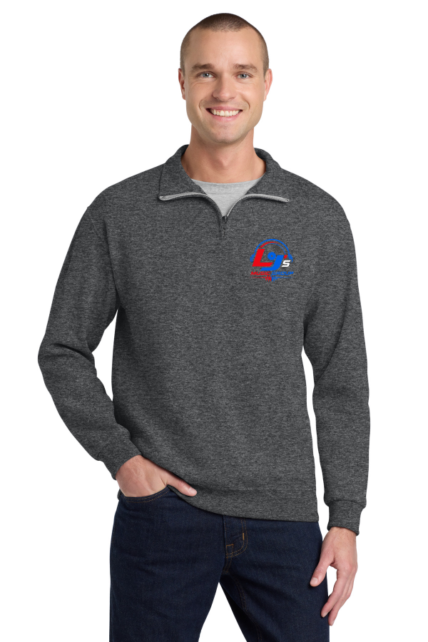 995M Jerzees - NuBlend 1/4-Zip Cadet Collar Sweatshirt  - Front Color Logo