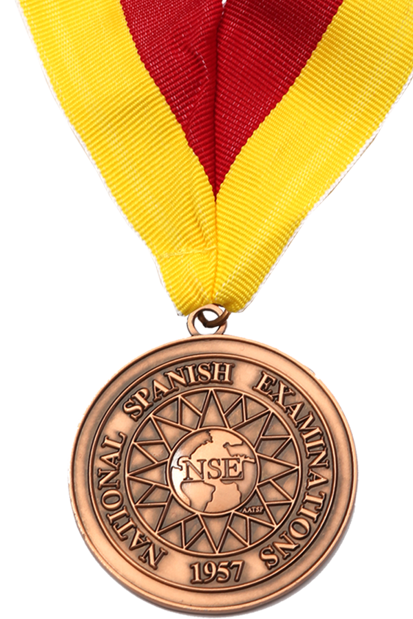 NATIONAL SPANISH EXAM 2" MEDAL, BRONZE