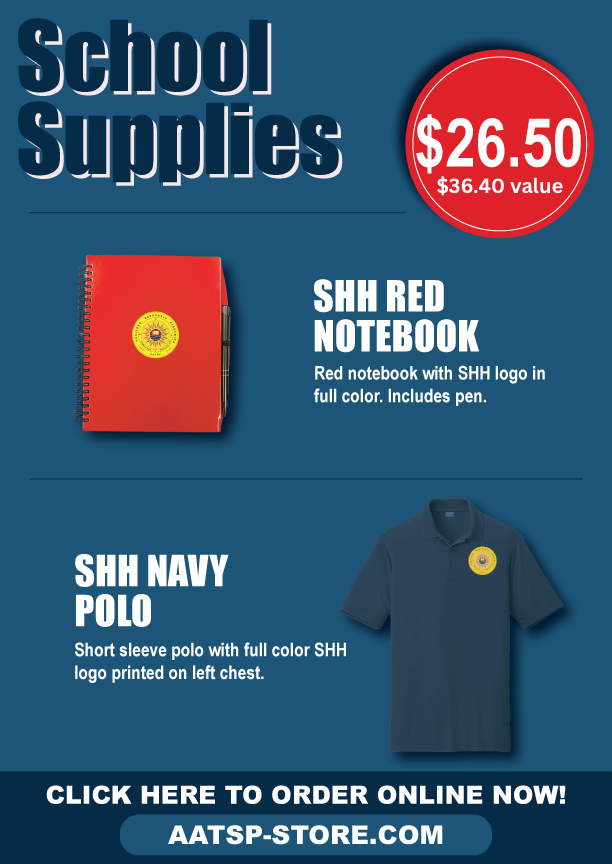 NOTEBOOK & NAVY POLO