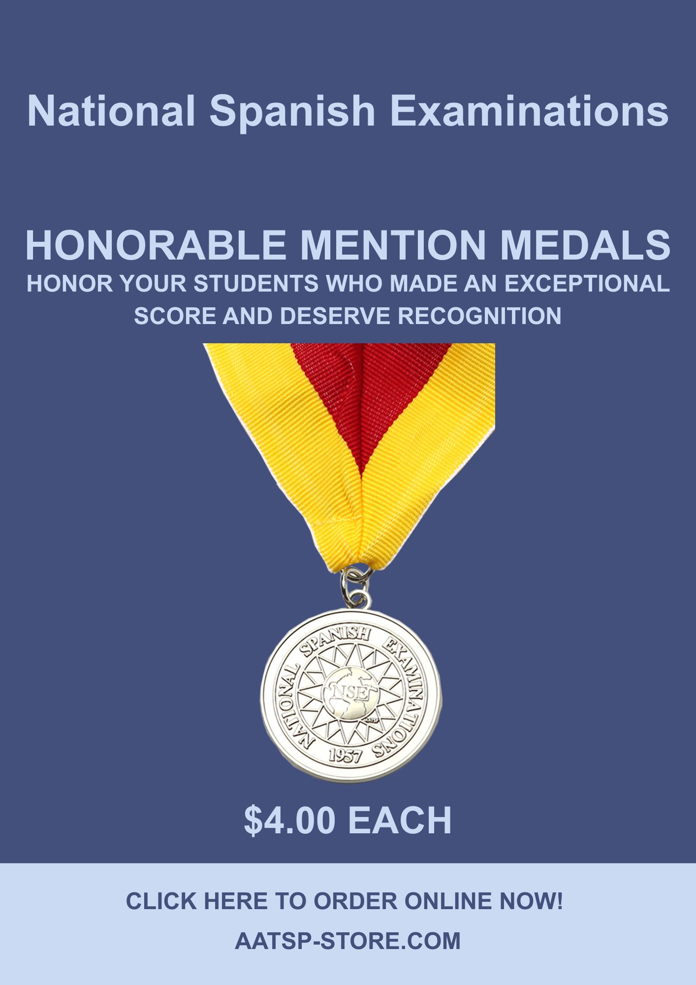 NSE HONORABLE MENTION MEDALS