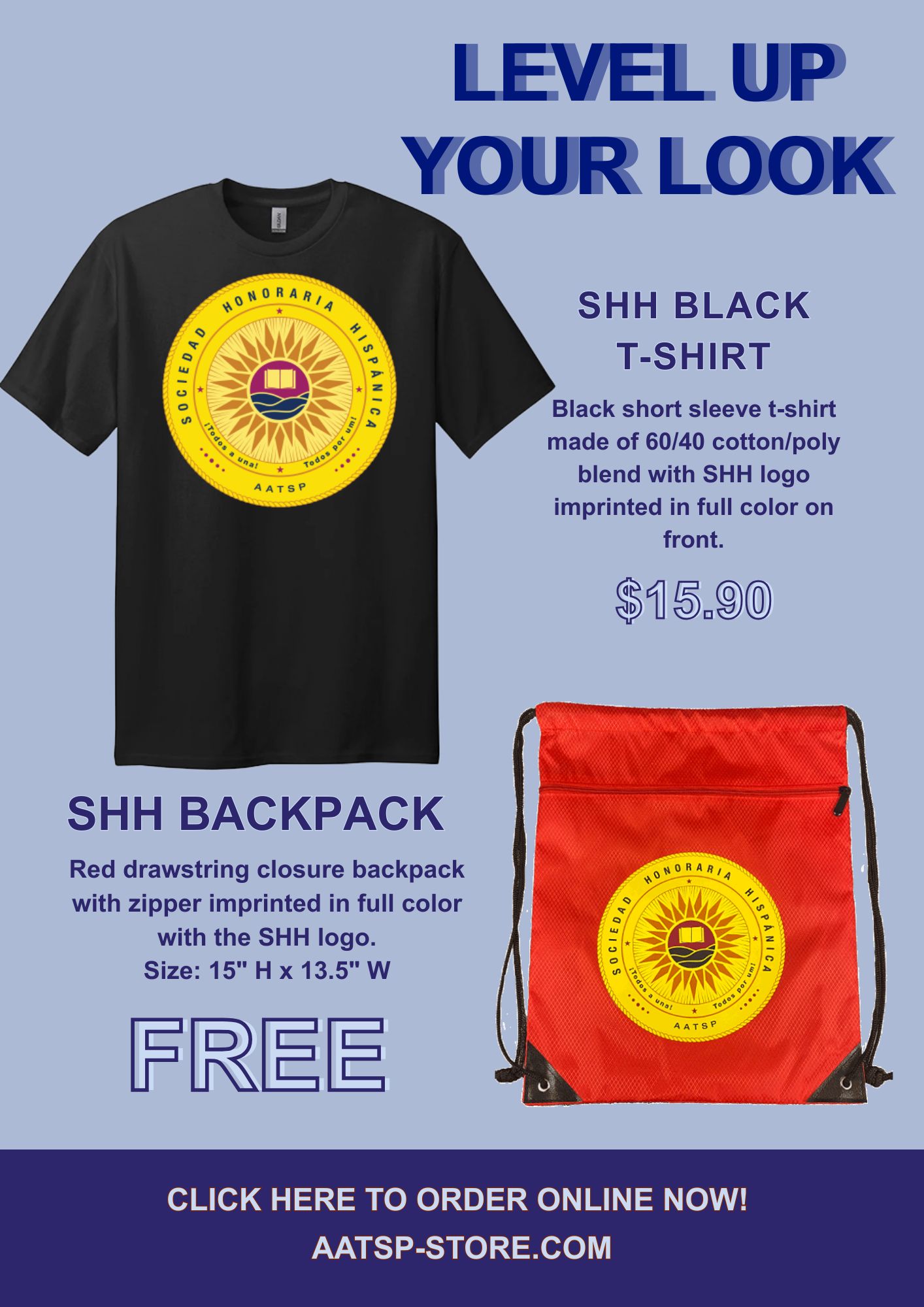 SHH BLACK T-SHIRT WITH FREE SHH BACKPACK