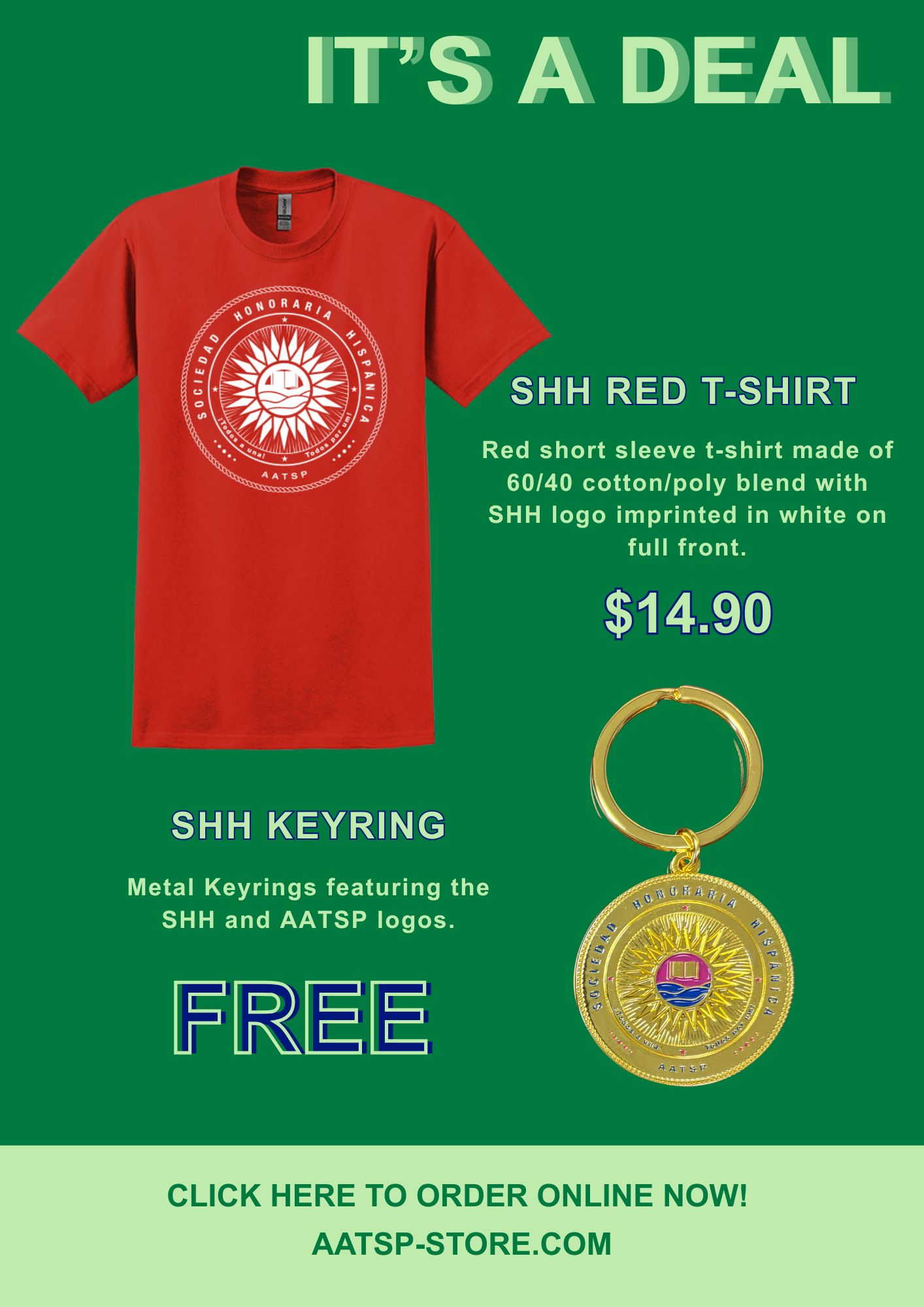 SHH RED T-SHIRT WITH FREE SHH PIN