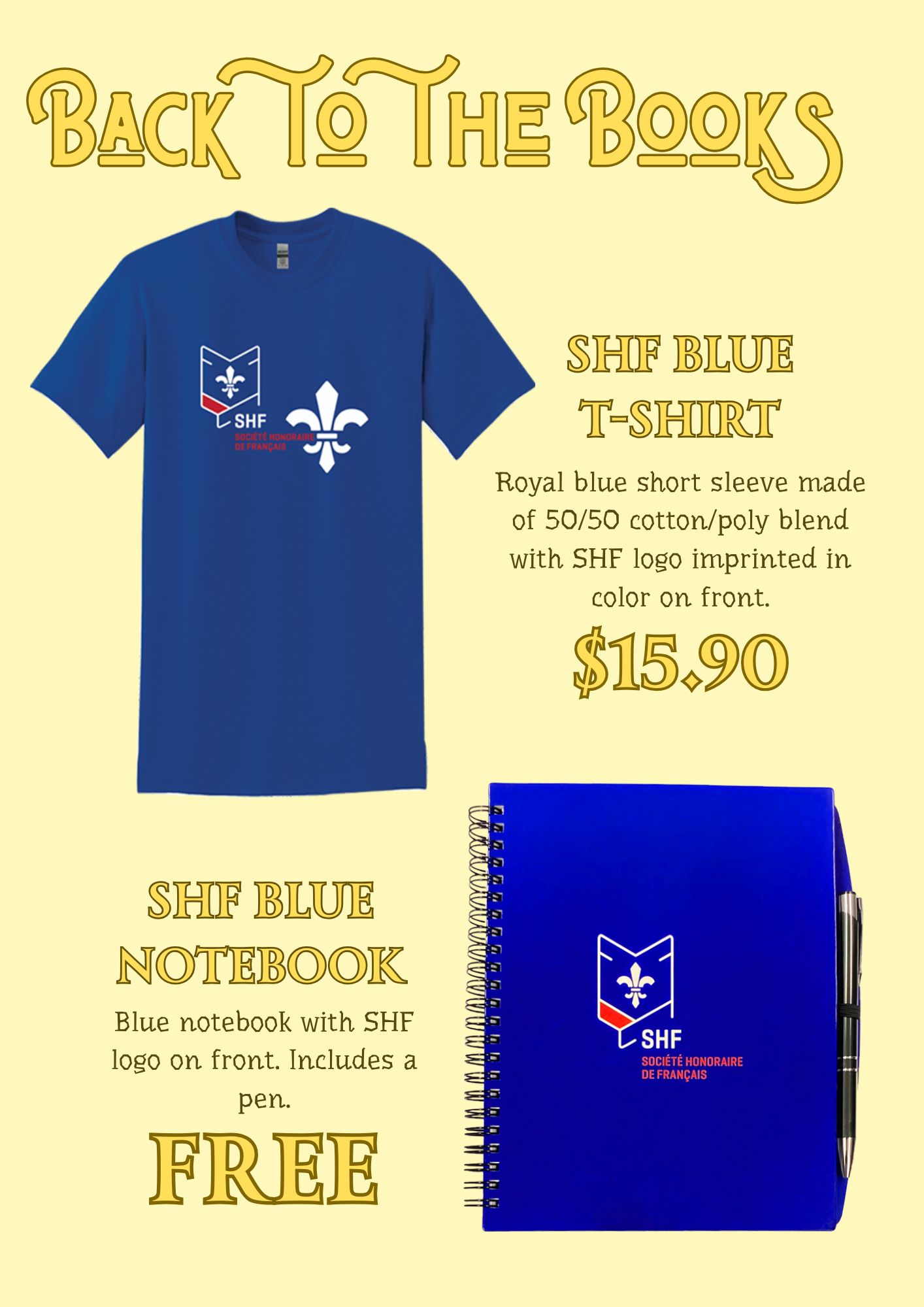 SHF T-SHIRT AND SHF NOTEBOOK