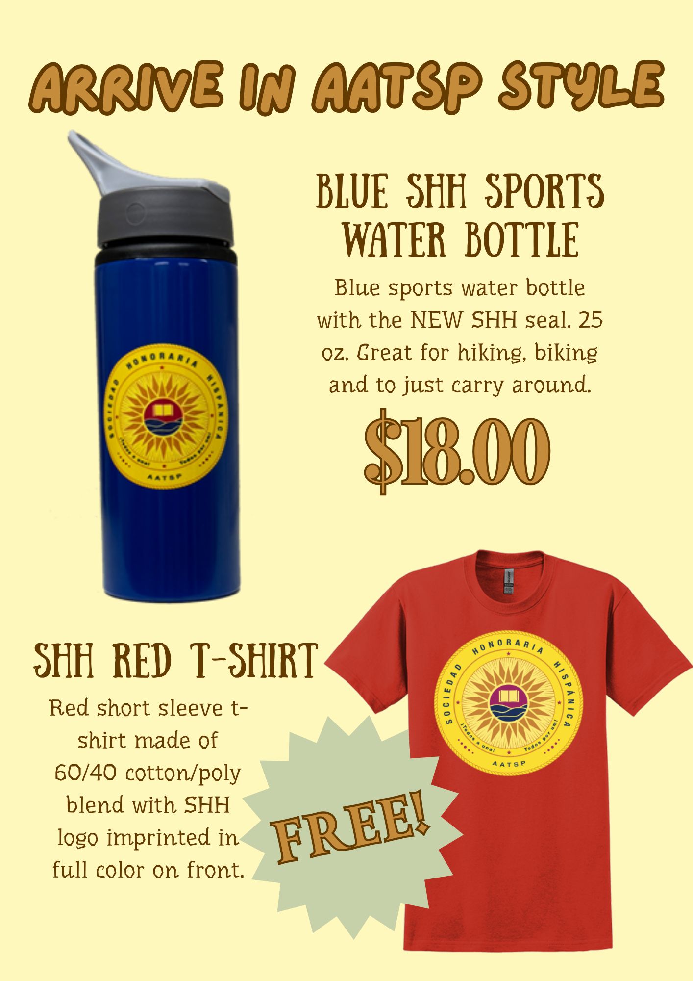 Special 1: SHH BLUE WATER BOTTLE & SHH RED T-SHIRT