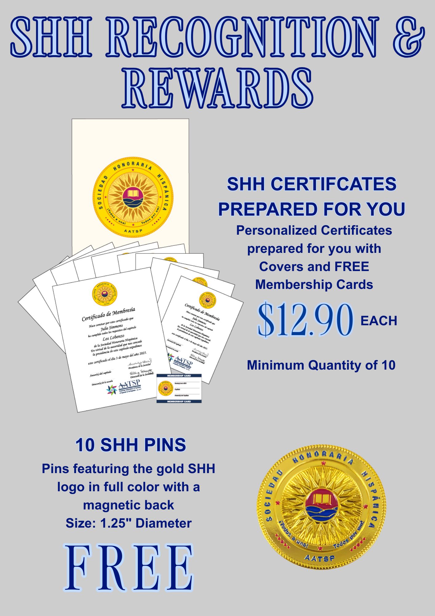 SHH CERTIFCATES PREPARED FOR YOU