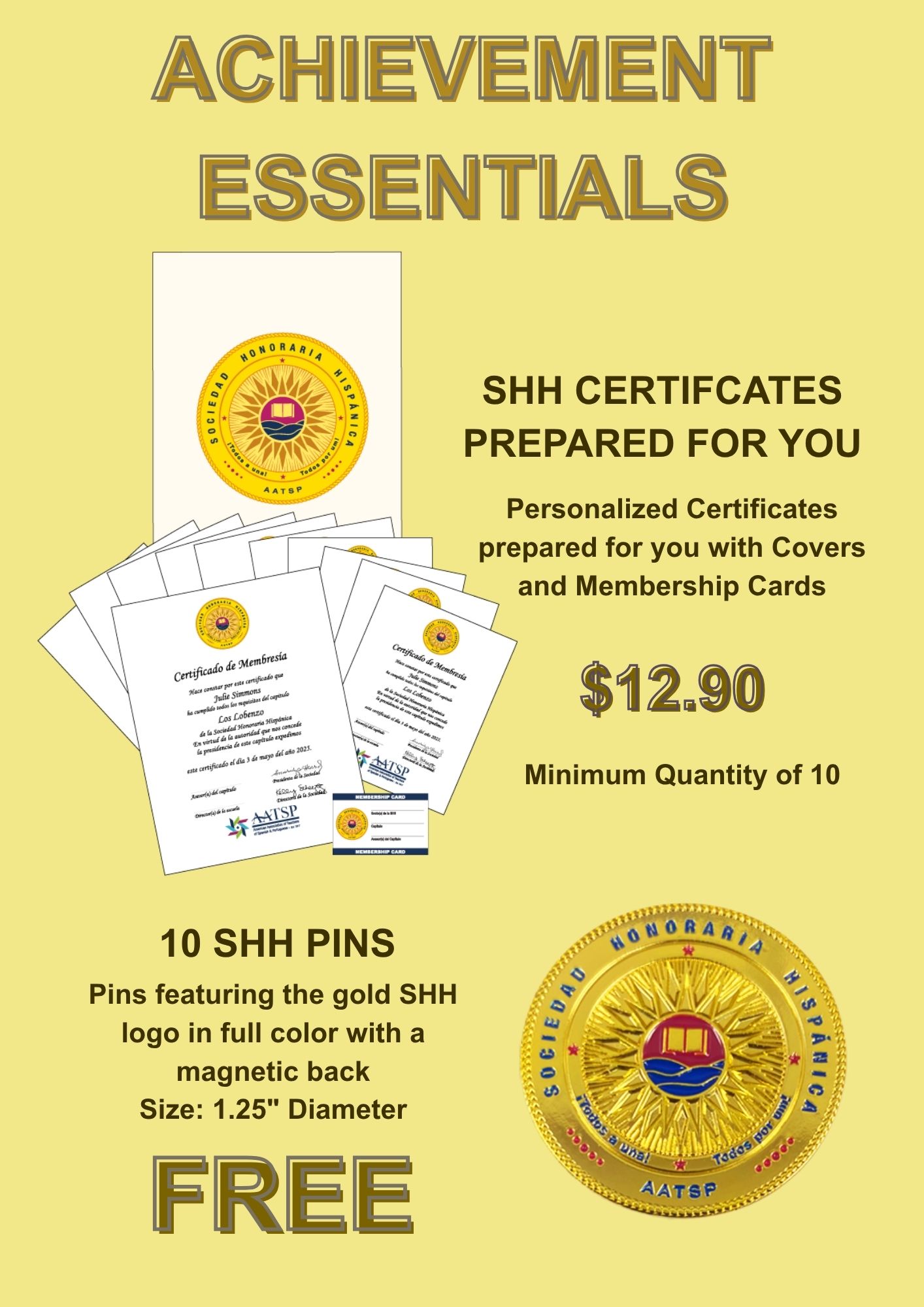 SHH CERTIFCATES PREPARED FOR YOU