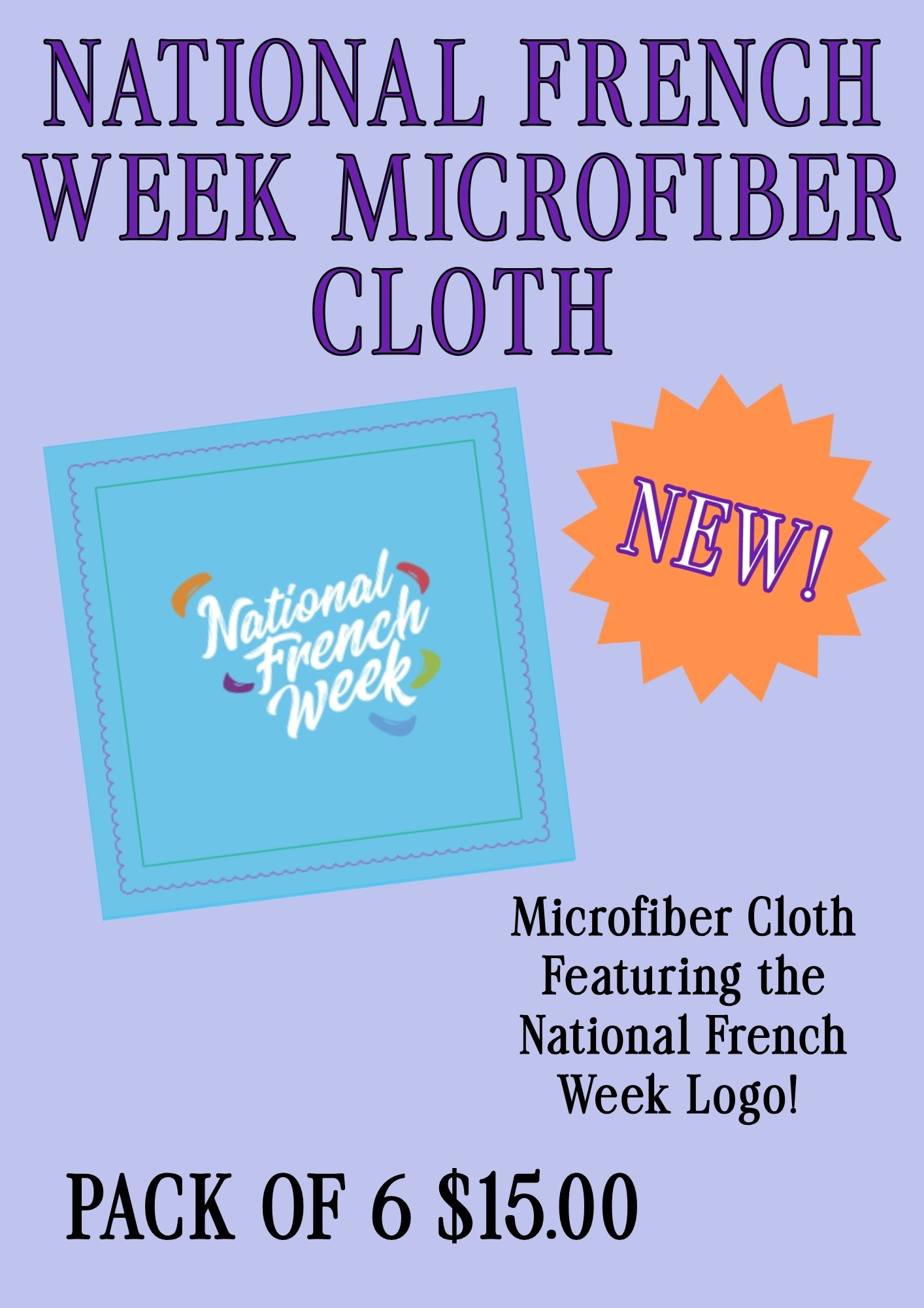 NATIONAL FRENCH WEEK MICROFIBER CLOTH