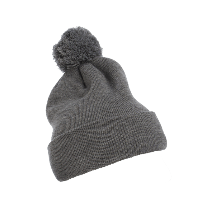 Yupoong 1501 Grey Pom Pom