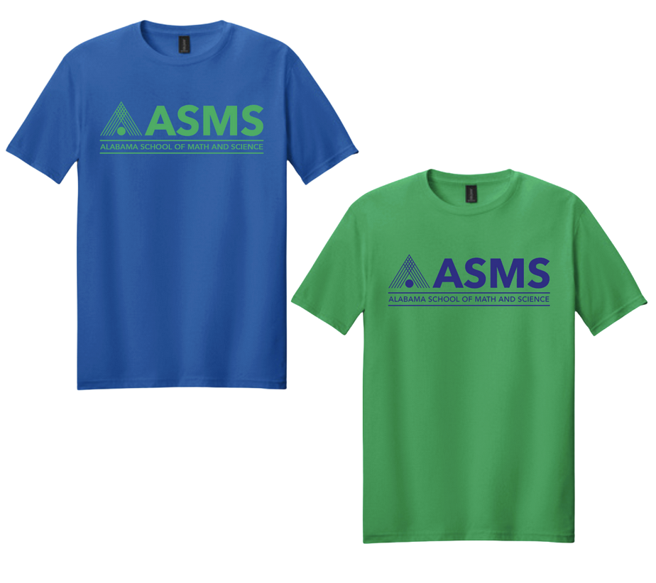 T-Shirt with ASMS Logo - Blue/Green