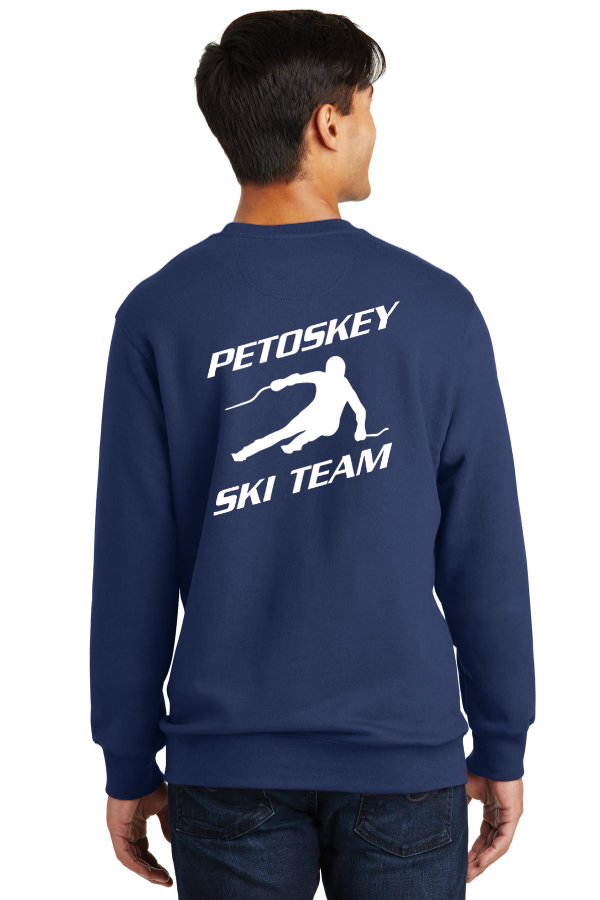 Port & Company Fan Favorite Fleece Crewneck Sweatshirt PC850 - Skier back