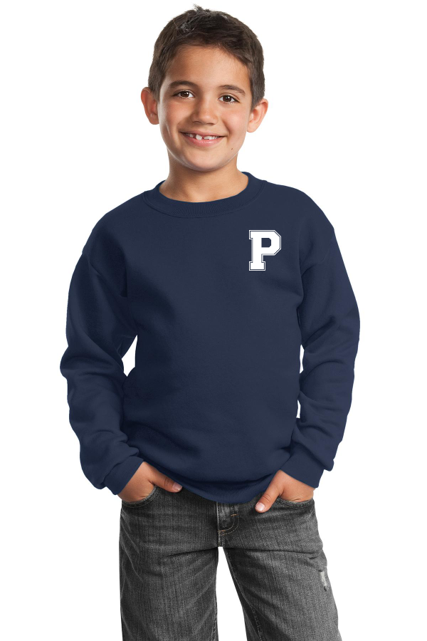 Youth Core Fleece Crewneck Sweatshirt PC90Y - new logo back