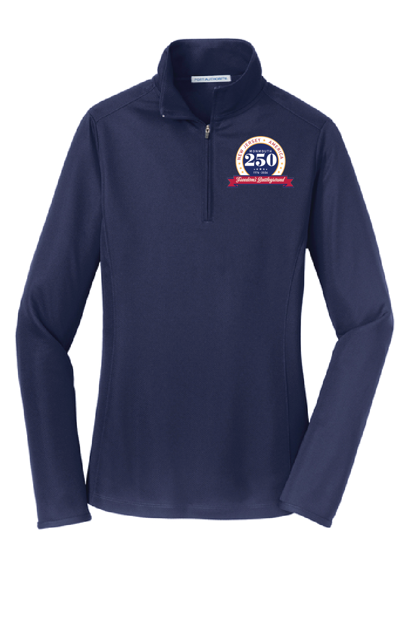 19 Womens Pinpoint Mesh Quarter Zip