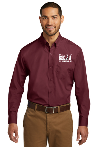 Port Authority Long Sleeve Carefree Poplin Shirt (W100)