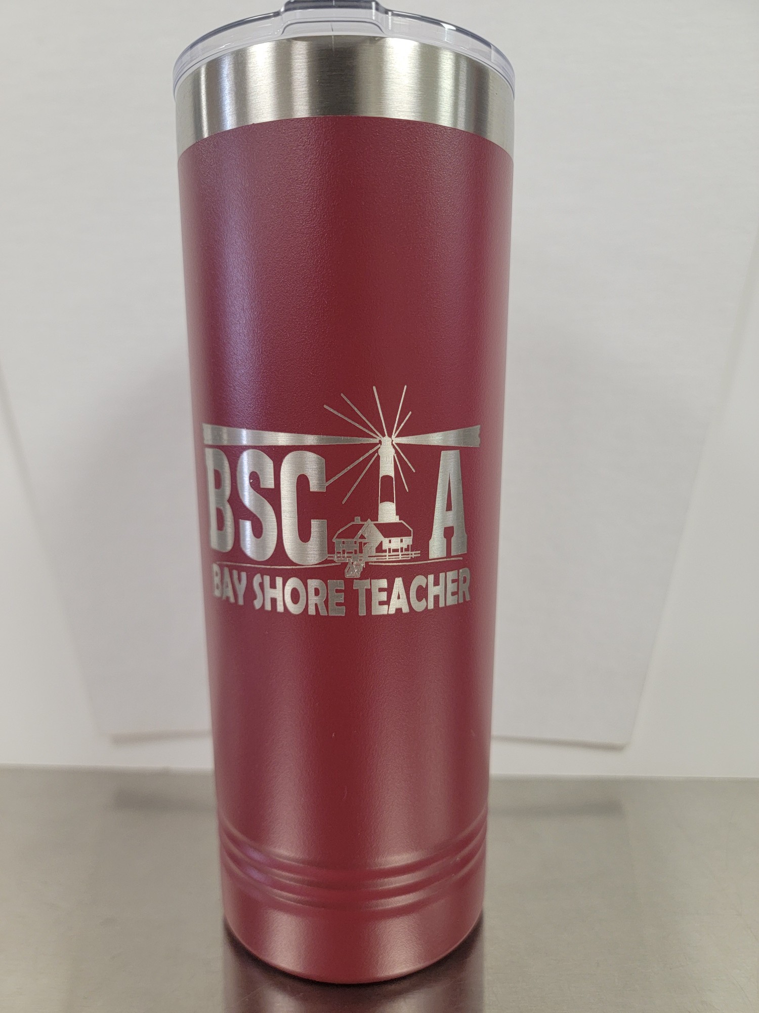 Polar Camel 22 oz. Maroon Skinny Tumbler with Slider Lid