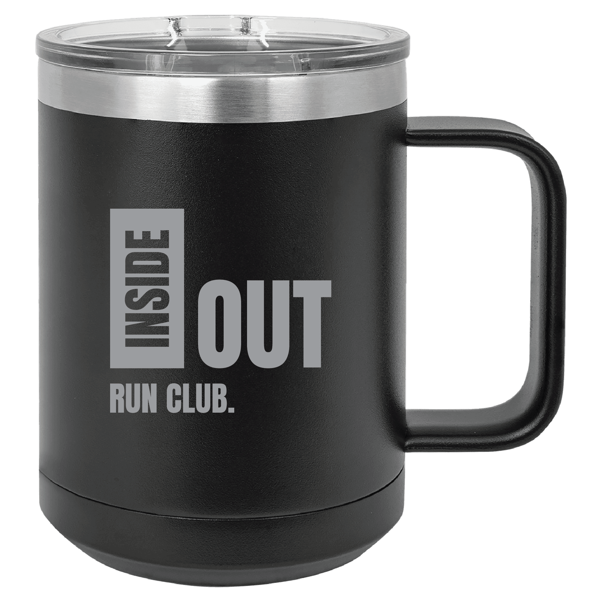 Black Polar Camel 15 oz. Coffee Mug with Slider Lid (LCM102)