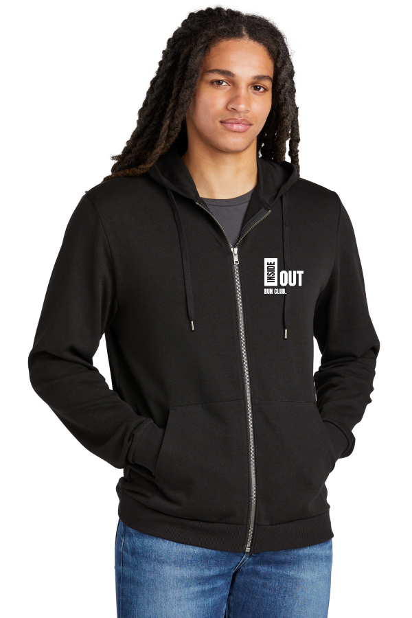 District Perfect Tri Fleece Full-Zip Hoodie UNISEX (DT1302) EMB