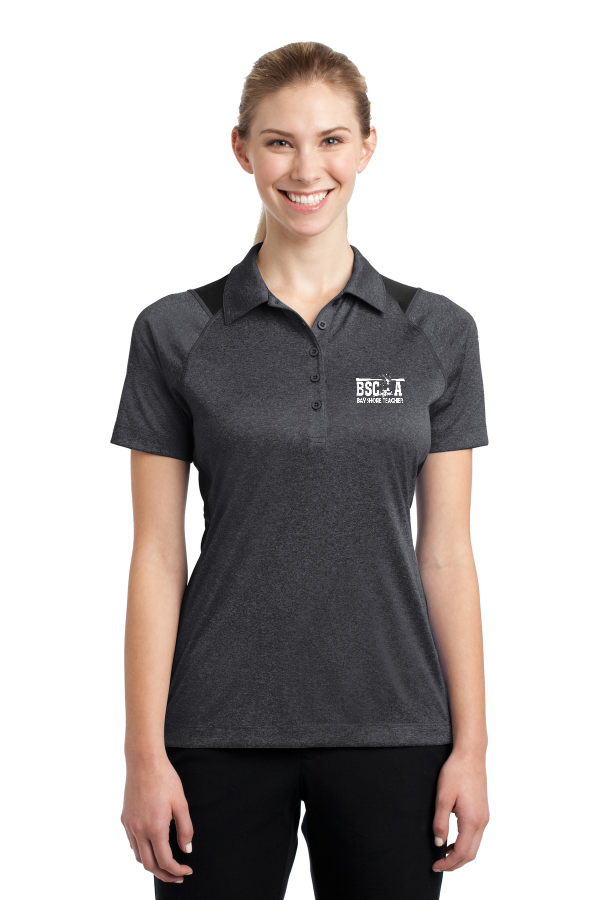 Sport-Tek Women Heather Colorblock Polo (LST665) EMB
