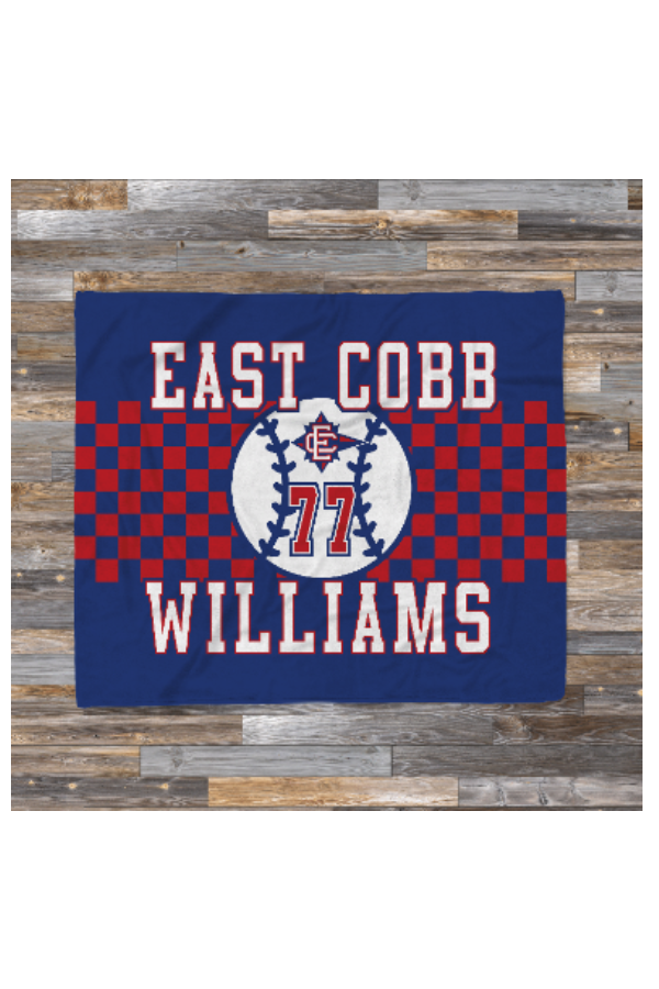 Rangers - Braves - Angels - Checkered 50x60 Minky Throw Blanket